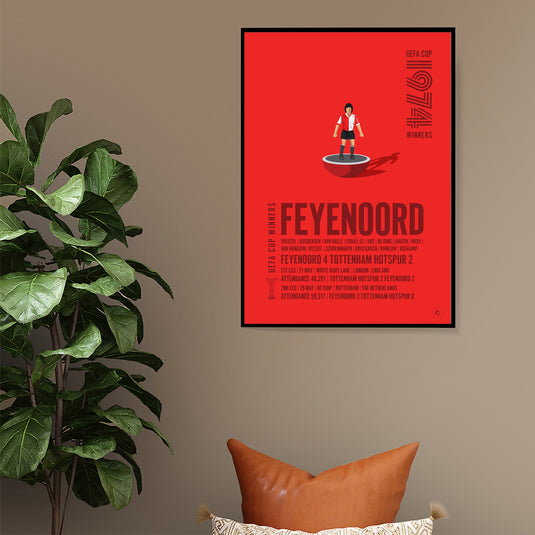 Feyenoord 1974 Vainqueurs de la Coupe UEFA Poster