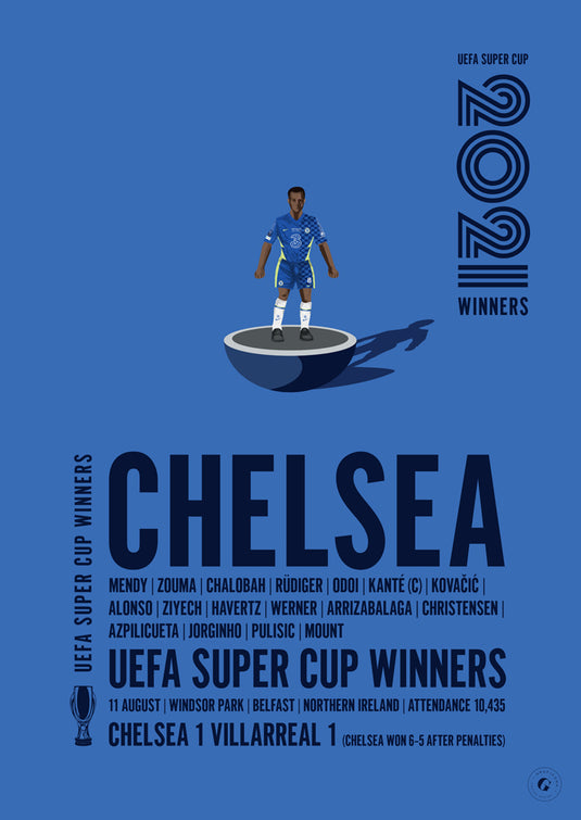 Chelsea 2021 UEFA Super Cup Winners Poster