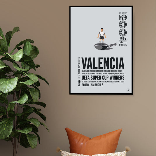 Valencia 2004 UEFA Super Cup Winners Poster