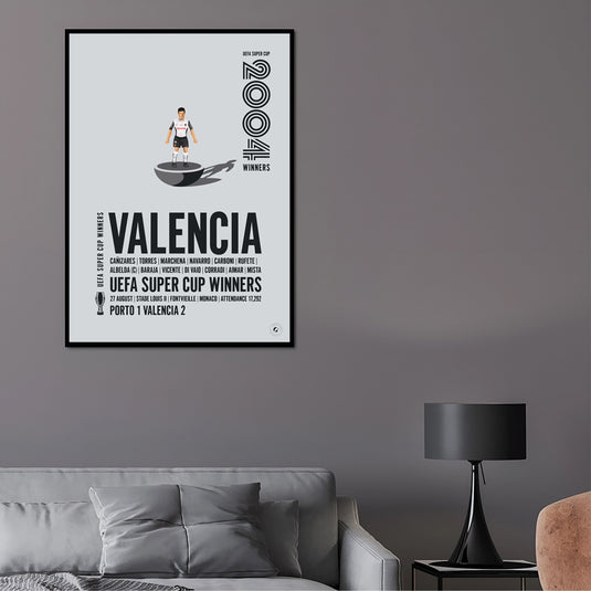 Valencia UEFA Super Cup Winners 2004 Print