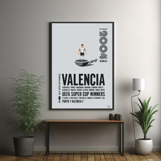 Valencia UEFA Super Cup Winners 2004 Print