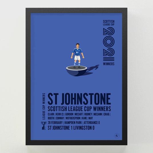 St Johnstone 2021 Scottish League Cup Winners Poster