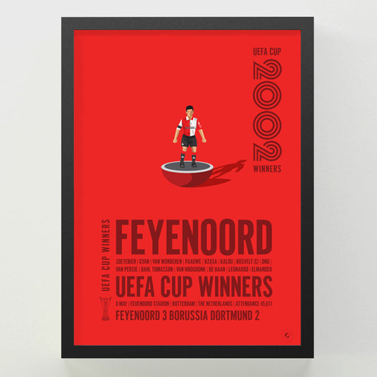 Affiche des vainqueurs de la Coupe UEFA 2002 de Feyenoord