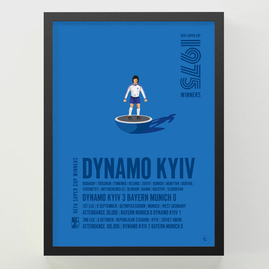 Dynamo Kyiv 1975 Vainqueurs de la Super Coupe de l'UEFA Poster