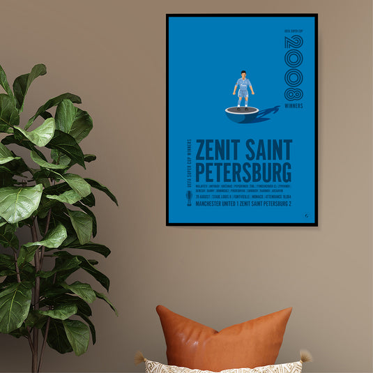 Zenit Saint Petersburg 2008 UEFA Super Cup Winners Poster