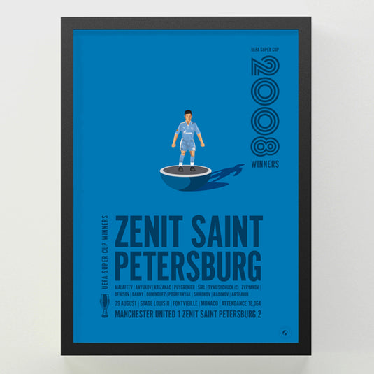 Zenit Saint Petersburg 2008 UEFA Super Cup Winners Poster