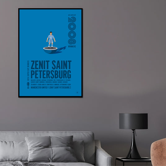 Zenit Saint Petersburg 2008 UEFA Super Cup Winners Poster