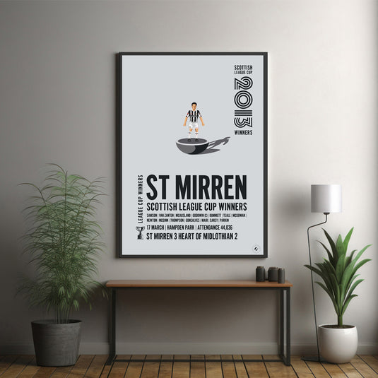 St Mirren 2013 Scottish League Cup Winners Poster