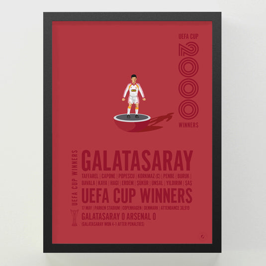 Affiche des vainqueurs de la Coupe UEFA de Galatasaray 2000