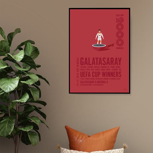 Affiche des vainqueurs de la Coupe UEFA de Galatasaray 2000