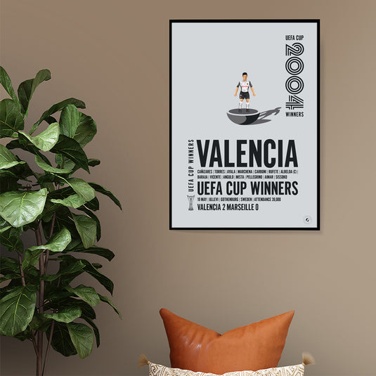 Valencia 2004 UEFA Cup Winners Poster