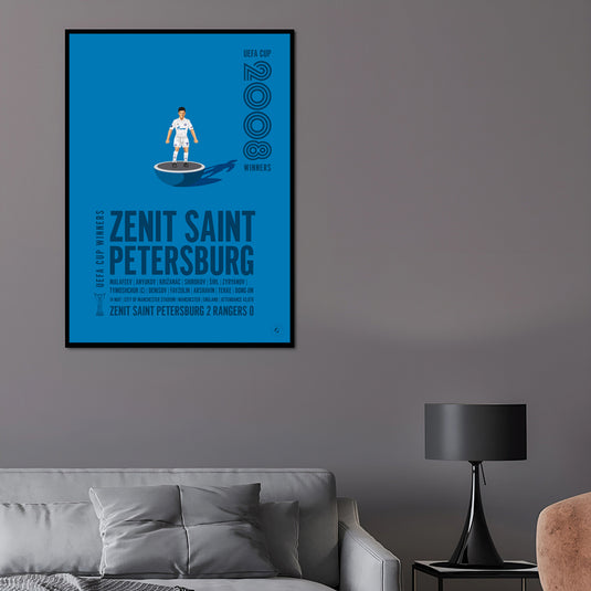 Zenit Saint Petersburg 2008 UEFA Cup Winners Poster