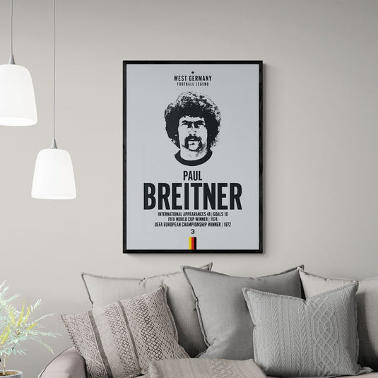 Paul Breitner West Germany Football Legend Iconic Portrait Print