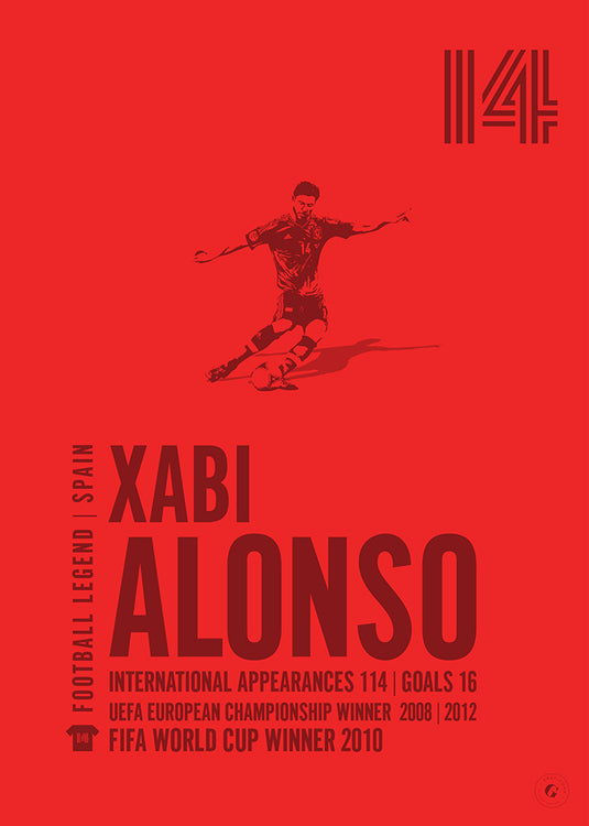 Xabi Alonso Spain Legend Print