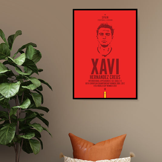 Xavi Hernandez Head Poster