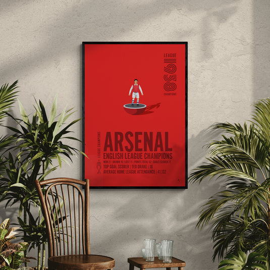 Póster Arsenal 1938 Campeones de la Liga Inglesa