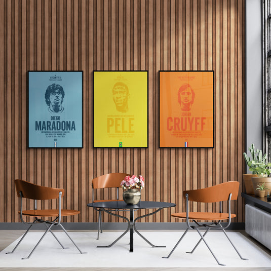 Maradona, Pele and Cruyff Posters
