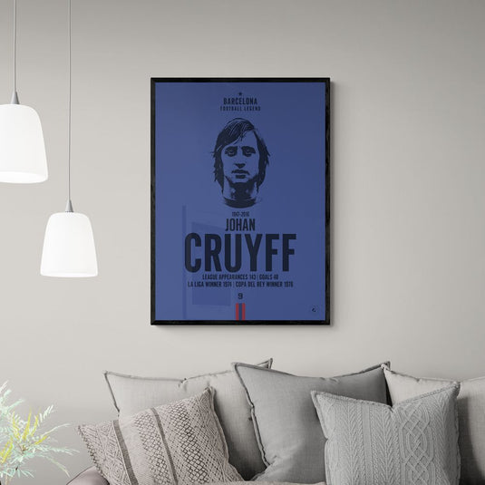 Cartel de la cabeza de Johan Cruyff - Barcelona