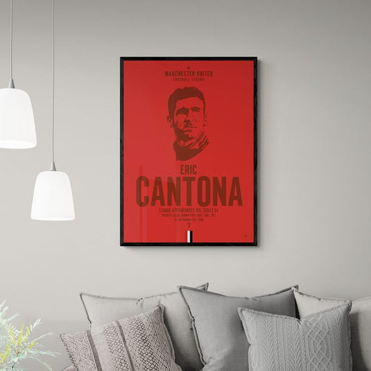 Eric Cantona Manchester United Football Legend Iconic Portrait Print