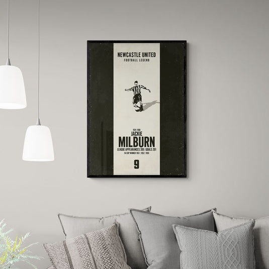 Póster de Jackie Milburn (banda vertical)