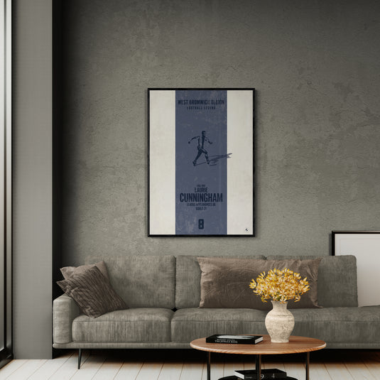 Laurie Cunningham West Bromwich Albion Heritage Stripes Print