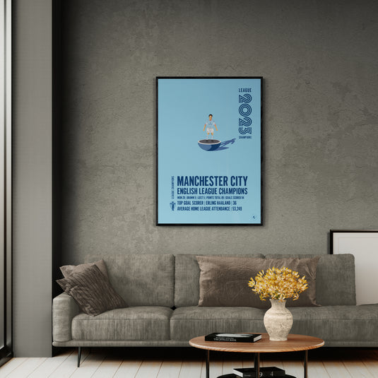 Manchester City English League Champions 2023 Print