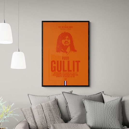 Ruud Gullit The Netherlands Football Legend Iconic Portrait Print