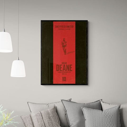 Brian Deane Sheffield United Heritage Stripes Print