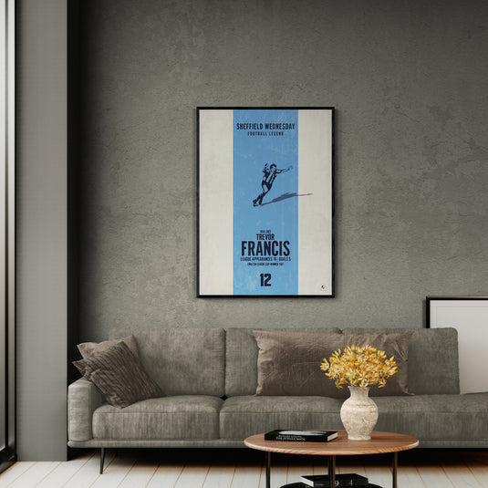 Cartel de Trevor Francis (banda vertical) - Sheffield Wednesday
