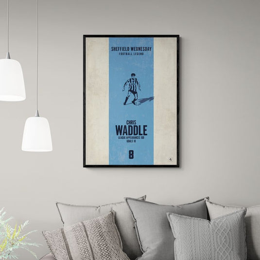 Chris Waddle Sheffield Wednesday Heritage Stripes Print
