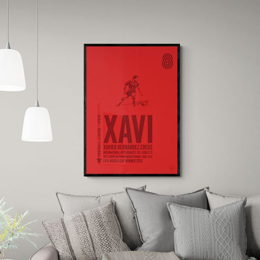 Xavi Hernandez Spain Legend Print
